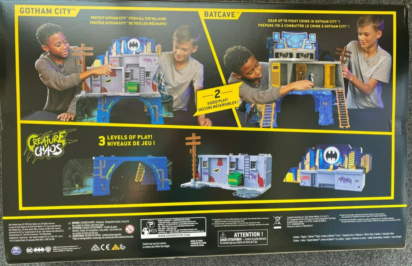 New Batcave 3 in 1 Playset Action Figure Batman Gold Armor DC Super Friends