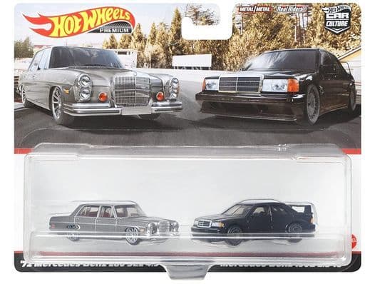 Hot Wheels Car Culture Premium Mercedes-Benz 280 SEL 4.5 & 190 E 2.5-16 2-Pack