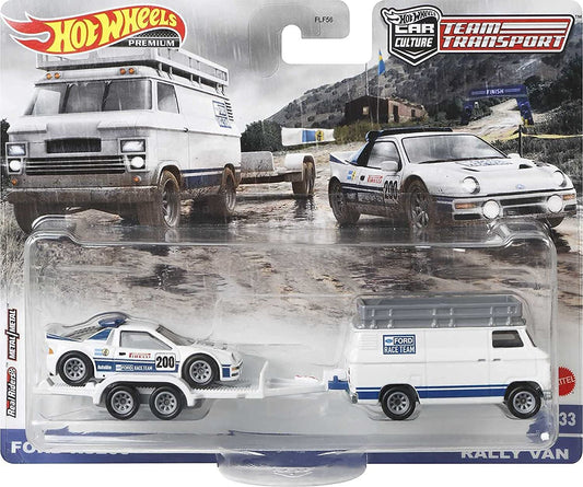 Hot Wheels Team Transport Ford RS200 and Rally Van