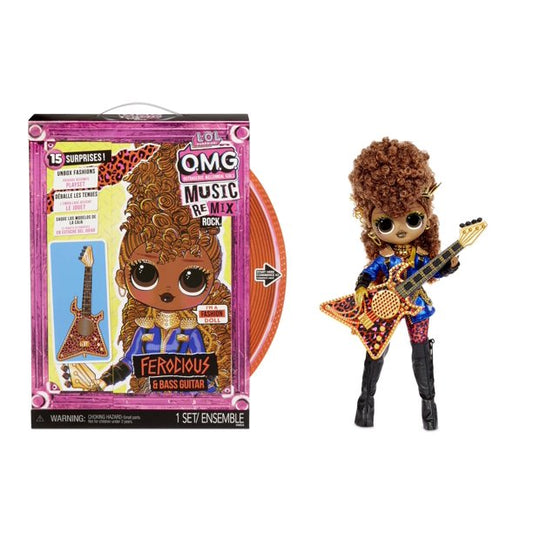 LOL Surprise Omg Remix Rock Ferocious Fashion Doll with 15 Surprises