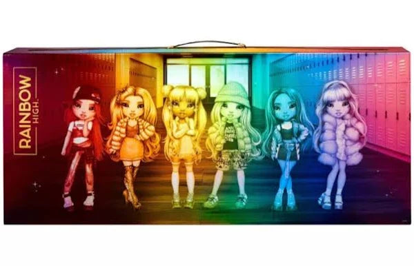 Rainbow High Collect Rainbow Fashion Doll Mega 6 Pack Bundle Includes Violet, Ruby, Sunny, Skyler, Poppy & Jade