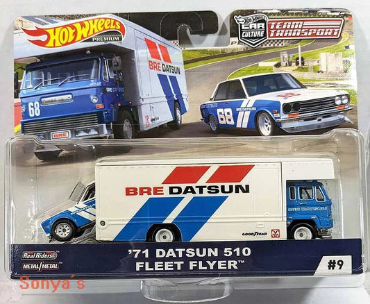 Hot Wheels '71 Datsun 510 w/Fleet Flyer