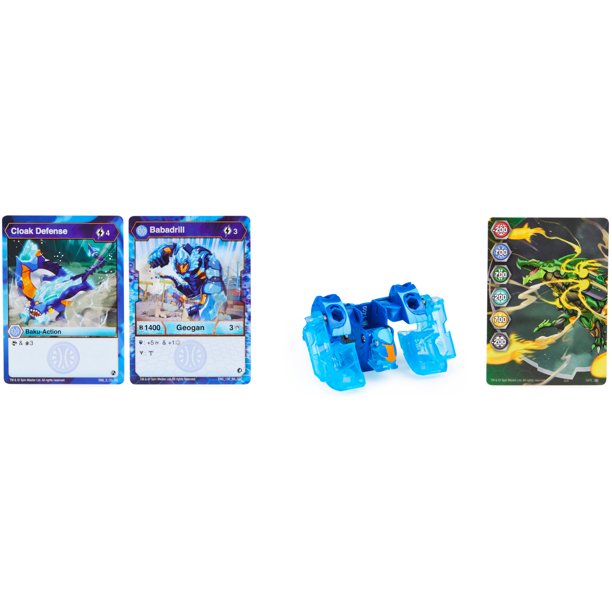 Bakugan Geogan, Babadrill, Geogan Rising Collectible Action Figure and Trading Cards