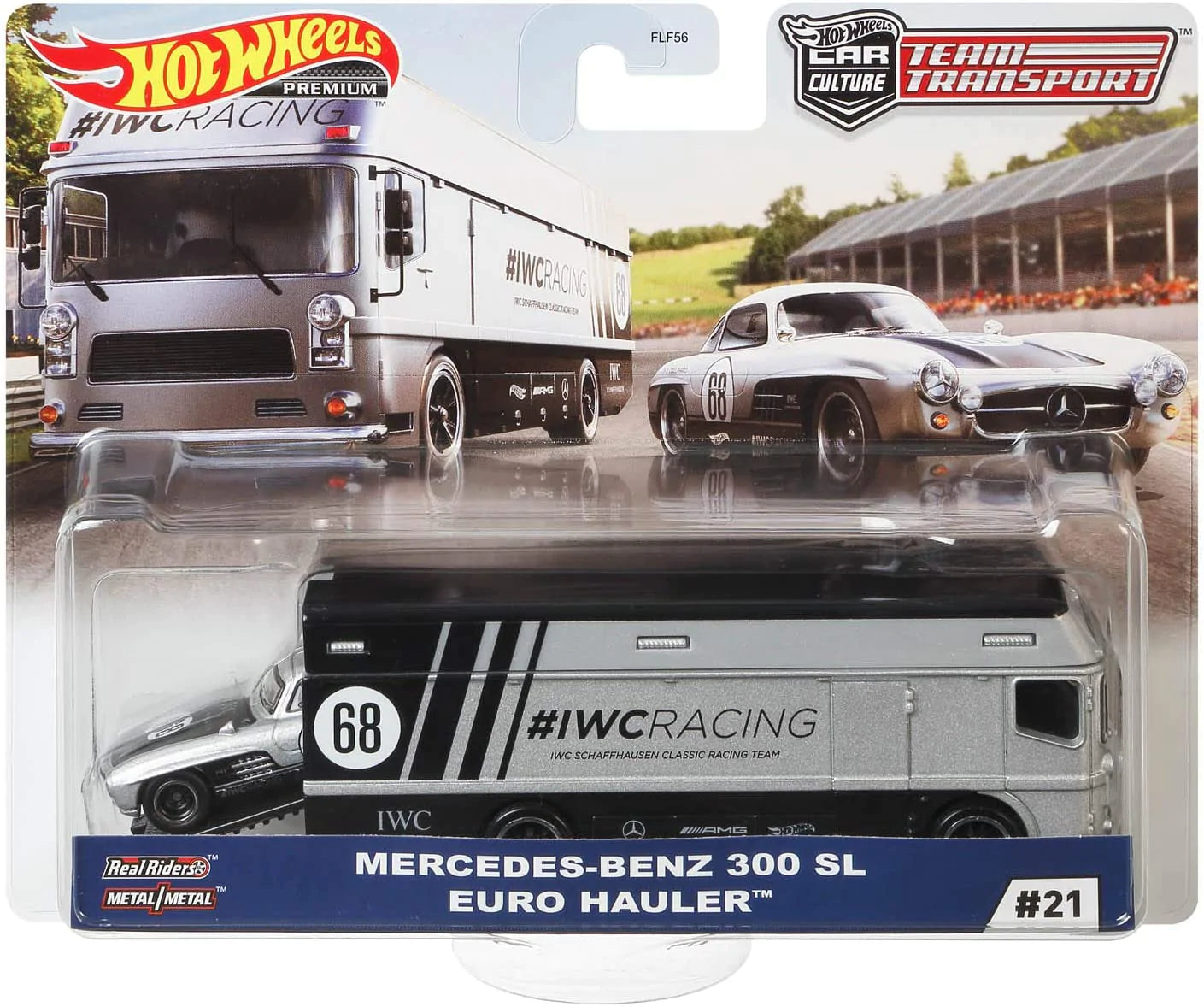 Hot Wheels Car Culture Team Transport Mercedes-Benz 300 SL & Euro Hauler