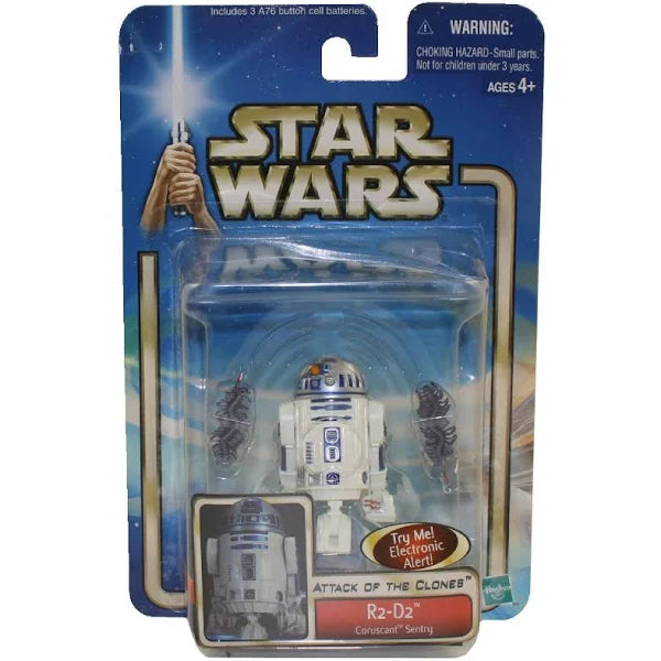 Star Wars Attack of The Clones Talking R2-D2 (Coruscant Sentry) Action Figure